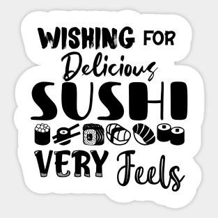 Delicious Sushi Dark Font Sticker